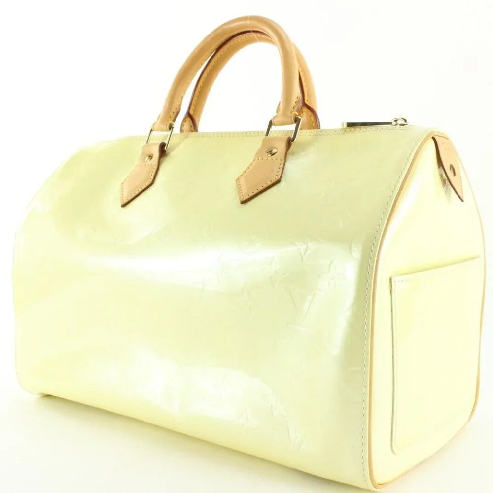 Louis Vuitton Extremely Rare Perle Vernis Speedy 35 3LVJ1108